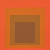 Josef Albers - Hommage an das Quadrat, braun, orange, hohe Auflösung