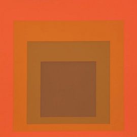 Josef Albers - Homage to the Square, marron, orange, Haute résolution sur Vivanne