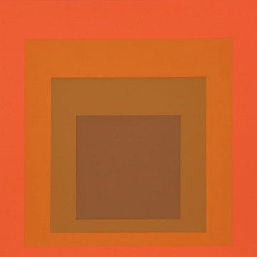 Josef Albers - Hommage aan het plein, bruin, oranje, hoge resolutie van Vivanne