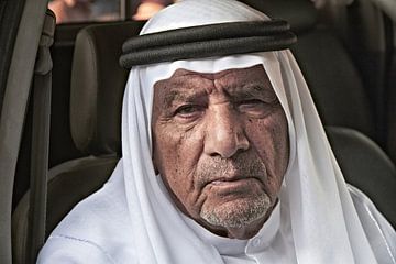 old Arab businessman in Dubai by Tjeerd Kruse