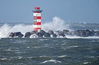 Leuchtturm im Sturm von Menno Schaefer Miniaturansicht