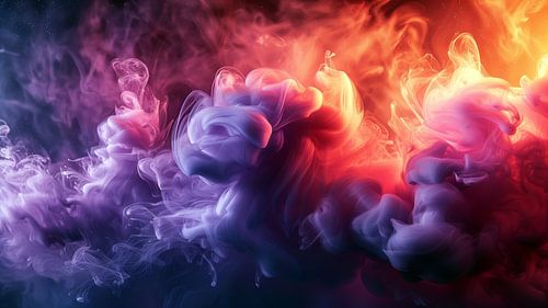 Vloeibare rook achtergrond. Roze Magenta Paarse Kleur Inkt Dynamische Beweging Achtergrond Abstract