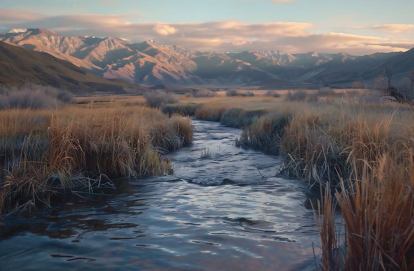 Wildbach in der Hochebene von fernlichtsicht