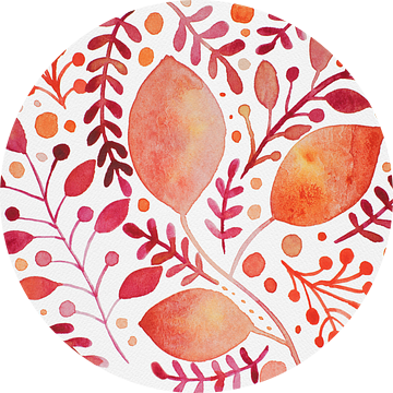 Aquarel takken herfst palet