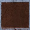 Abstract minimalistisch landschapschilderij in bruin en blauw van Abstract Minimalist Art