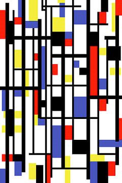 Mondriaan stijl gemaakt kunstwerk