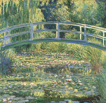 Japanische Brücke im Garten von Giverny, Claude Monet