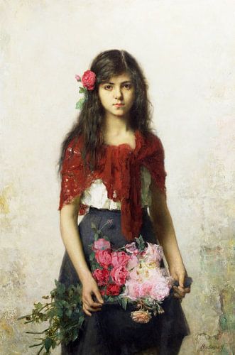 Alexei Alexevich Harlamoff,Jong meisje met bloesems