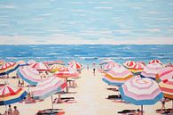 Sunshades on the beach by NJ Midnight Studio thumbnail