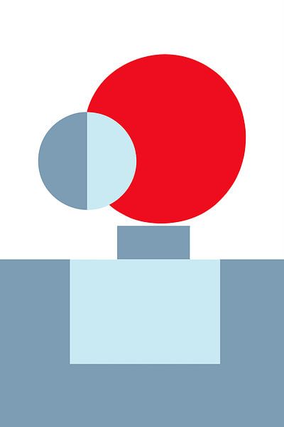 Bauhaus in Blue and Red by Karina Brouwer