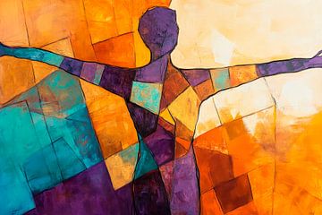 Farbenspiel der Freiheit – Tanzen im Licht von Poster Art Shop