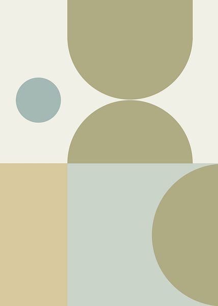 Abstract Geometric Art Japandi Style by Mad Dog Art