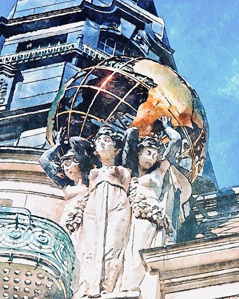 Sur les toits de Vienne par zam art