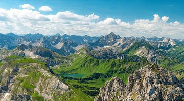 View over the Schrecksee to the Hochvogel and the Allgäu High Alps by Leo Schindzielorz