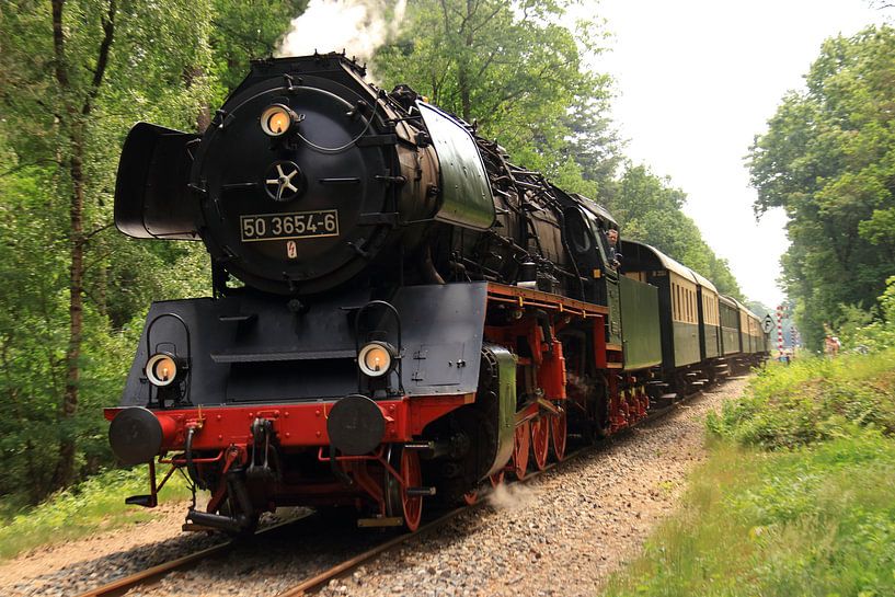 Old steam locomotive on the rails by Bobsphotography