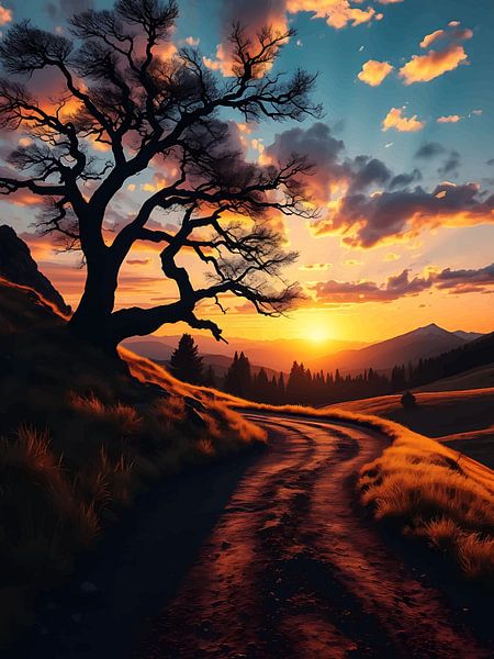 Tree at Sunset by Ini Rendybovi