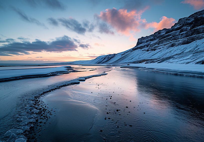 Berglandschaft im Winter von fernlichtsicht