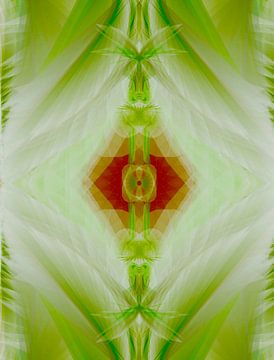 Mandala digital art 'Aarde engelen' van Ivonne Fuhren- van de Kerkhof