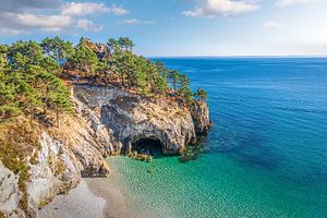 Blick vom Pointe de Saint-Hernot auf die Ile Vierge, Bretagne