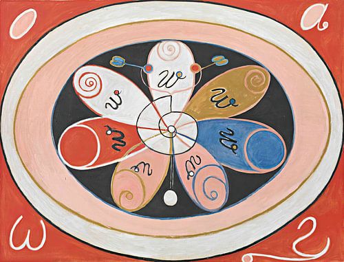 Evolution, Nr. 15, Gruppe IV, Die siebenzackigen Sterne (1907) von Hilma af Klint
