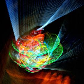gekleurde lichtlijnen in beweging  van Marc Smits