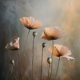 Mohnblumen im Licht von Bianca ter Riet