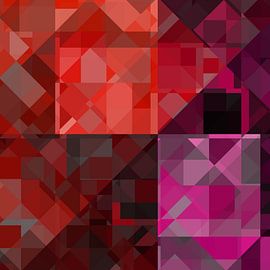 Bauhaus  Stile Karo222 Red von Claudia Gründler