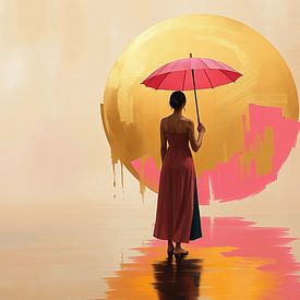 Femme regardant le soleil sur On Your Wall