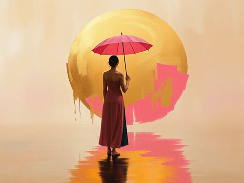 Woman looking at the sun