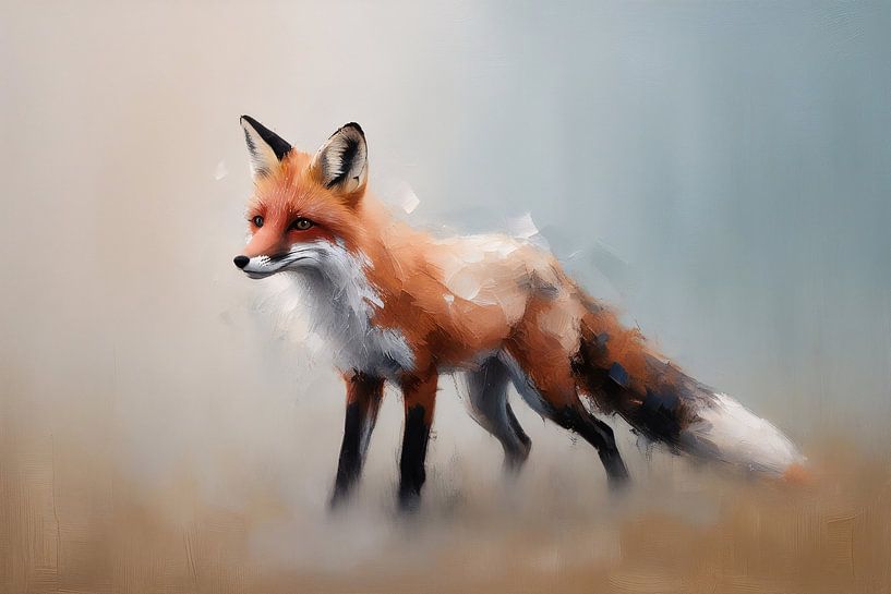 Abstracte vos met warme kleuren van Art & Soul Creations