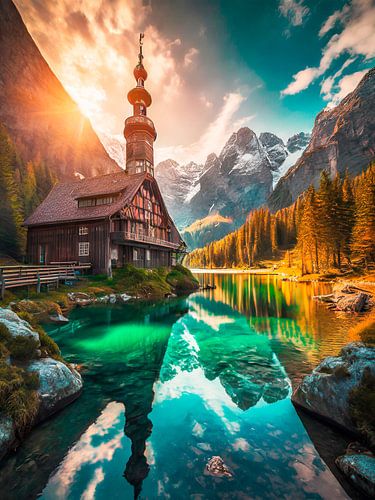 Landschaft mit Berge