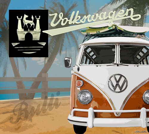 1965 VW T1 Samba Orange