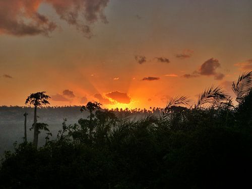 Zonsondergang in Mozambique