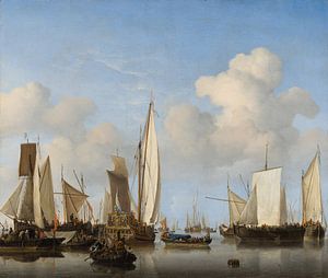Willem van de Velde le Jeune, Navires à la rade