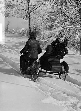 Xmas Sidecar Harley Davidson sur harley davidson