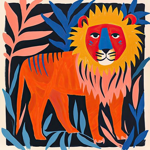 Lion poster art print