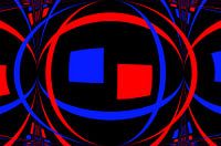 Red and Blue Figures on Black