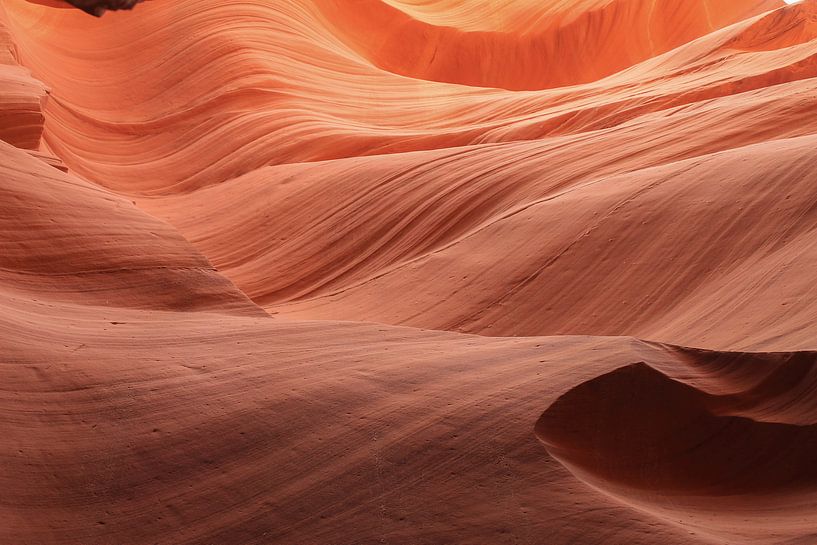 Rode steen in Antelope Canyon in Page Verenigde Staten van Marco Leeggangers