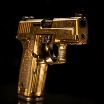 Gouden pistool 9mm van TheXclusive Art
