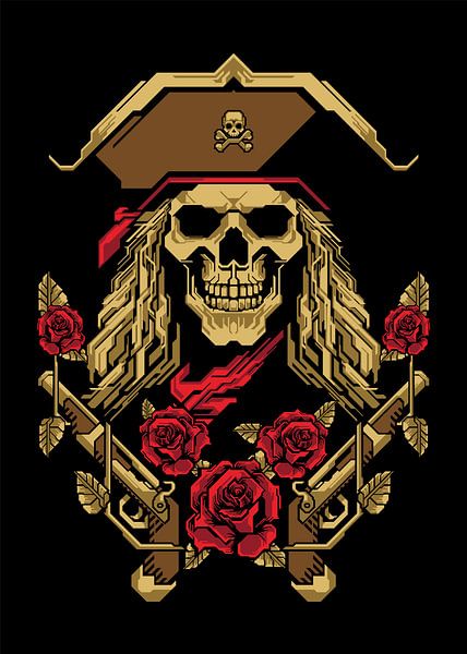 SQUARE SKULL OLD PIRATES by Taufan Heriyansyah