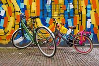 Straßenszene - Radfahren für Grafitti