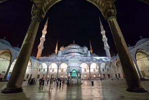 De blauwe moskee in Istanbul van Roy Poots