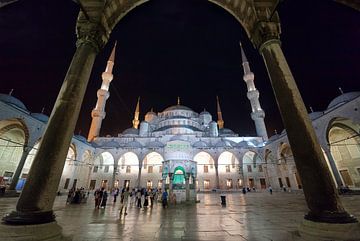 De blauwe moskee in Istanbul van Roy Poots