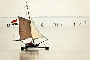 Ice sailing near Monnickendam