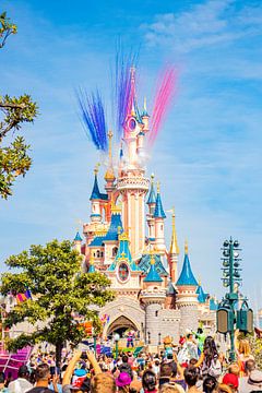 Vuurwerk op het Kasteel van Disneyland Parijs van Quintus Paul