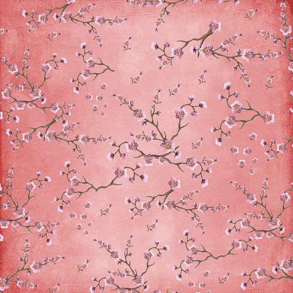 Sakura Love Coral by Monika Strigel