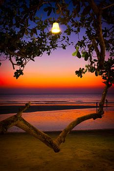 Sonnenuntergang am Meer, Thailand.