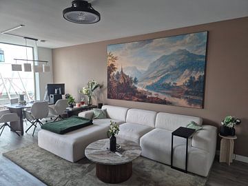 Klantfoto: Uitzicht op de Rijn bij Reineck, Herman Saftleven