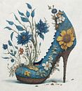 Blue suede shoe by Mirjam Duizendstra thumbnail