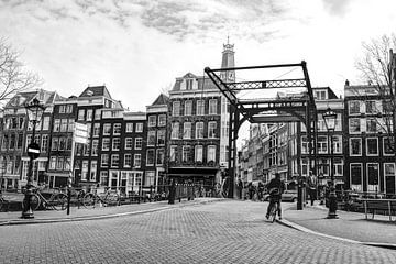 Zuiderkerk Amsterdam Pays-Bas Noir et blanc
